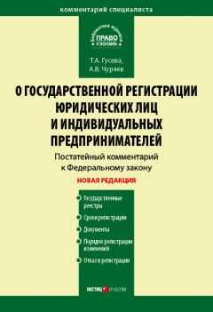 Александр Чуряев - Комментарий к Федеральному закону «О государственной регистрации юридических лиц и индивидуальных предпринимателей» (постатейный)