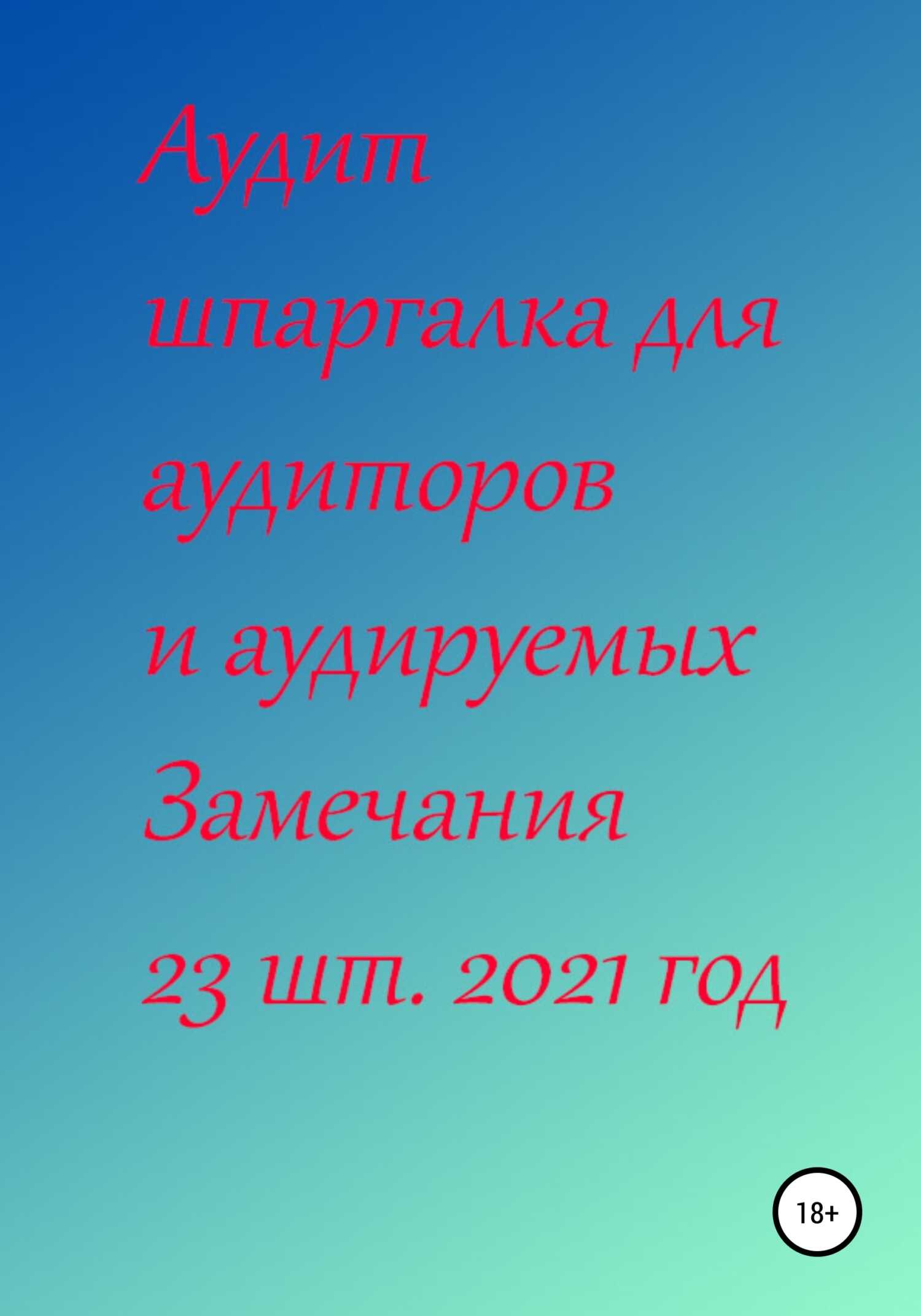 Аудит шпаргалка для аудиторов и аудируемых. Замечания 23 шт. за 2021 год - Галина Сергеевна Ненашева